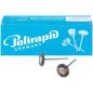 Brosses miniatures avec pièce à main, poils de chèvre gris 12 pcs - POLIRAPID Brosses miniatures avec pièce à main, poils de chèvre gris 12 pcs - POLIRAPID