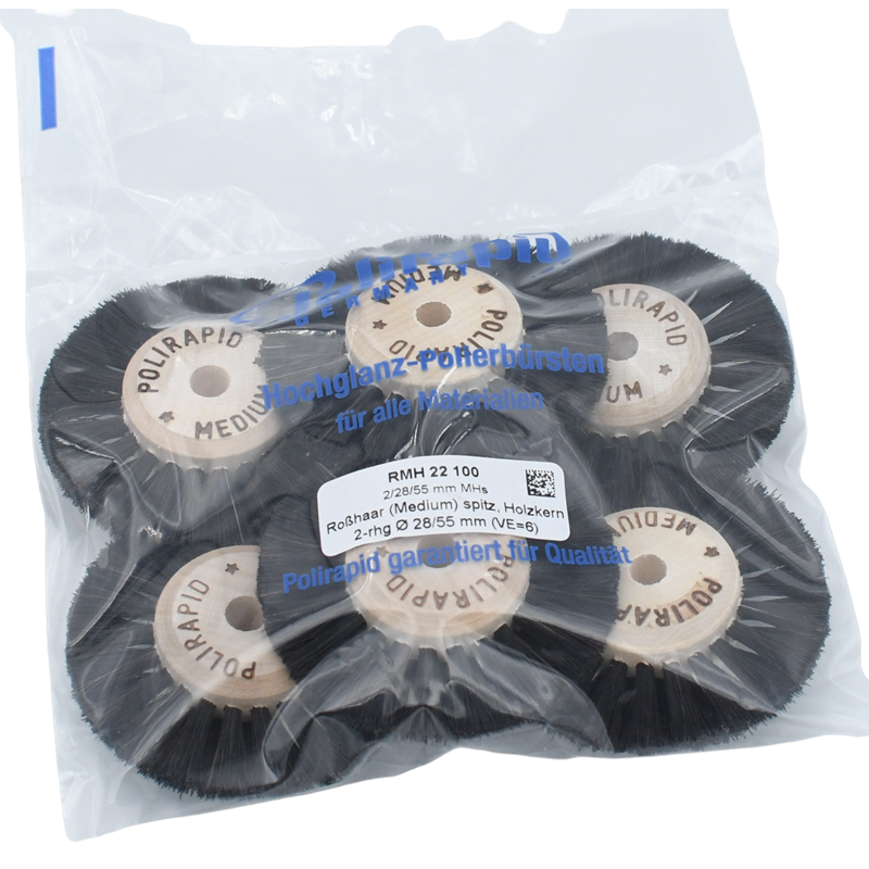 Brosses rond pour polisseuse RMH 22 100 - 6 pcs - POLIRAPID