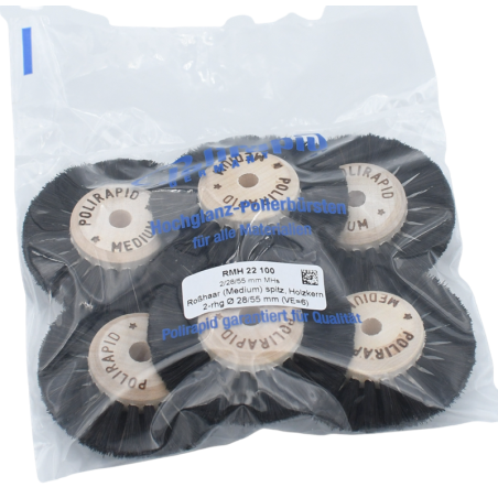 Brosses rond pour polisseuse RMH 22 100 - 6 pcs - POLIRAPID