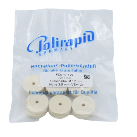 Disque en feutre, non montée12 pcs - POLIRAPID