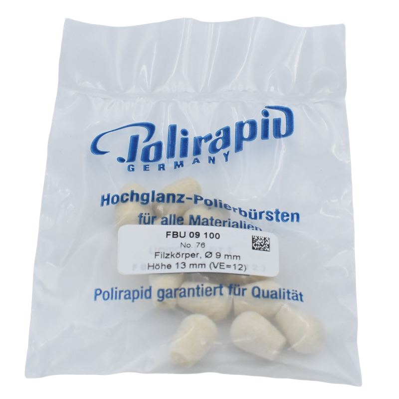 Polissoirs en feutre pour lustrage FBU non montés 12 pcs - POLIRAPID