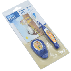 Brosse à dents enfants  avec support et sablier chrono 1 pcs - OMNIDENT