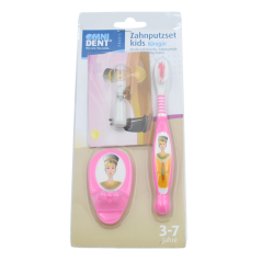 Brosse à dents enfants avec support et sablier chrono 1 pcs - OMNIDENT