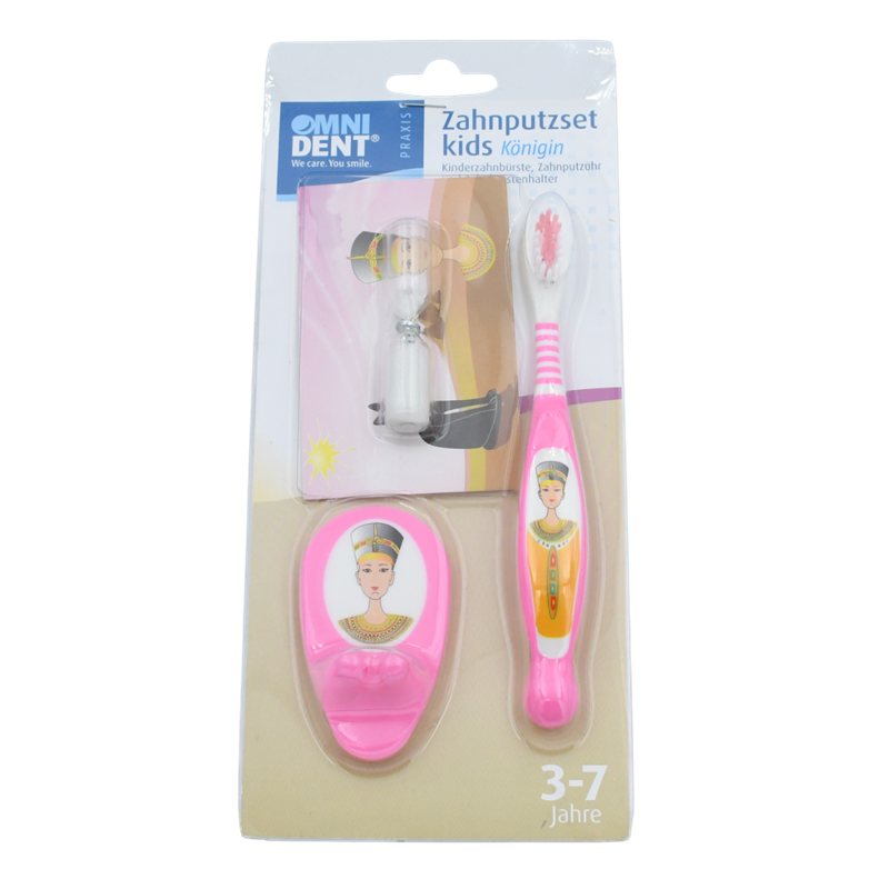 Brosse à dents enfants avec support et sablier chrono 1 pcs - OMNIDENT