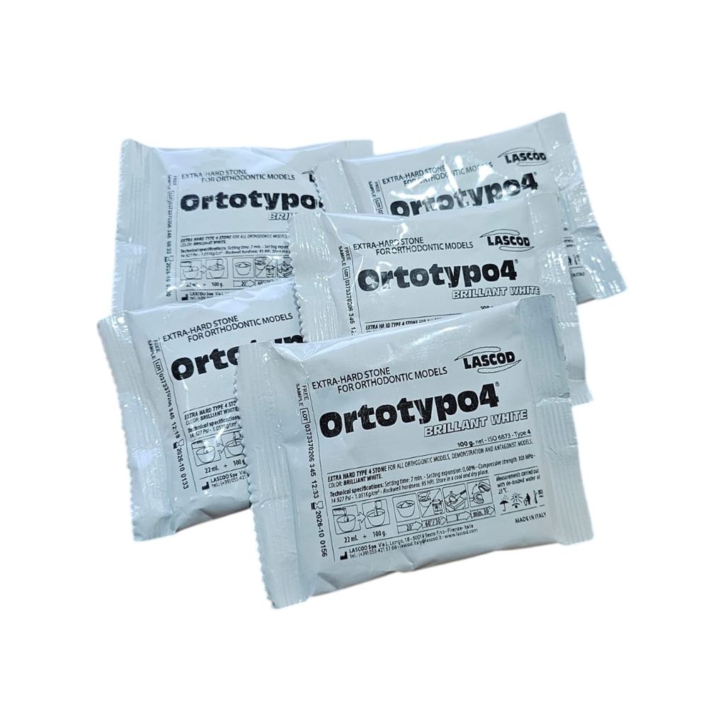 Plâtre extra dur type 4 Ortotypo  5 doses de 100g - LASCOD