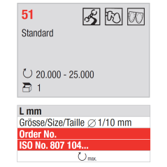 Fraise diamantée par frittage 51 - EDENTA
