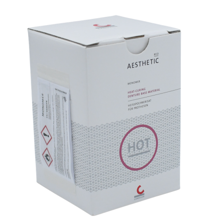 Monomère résine de base prothétique pour modelage Aesthetic Red 150 ml - CANDULOR