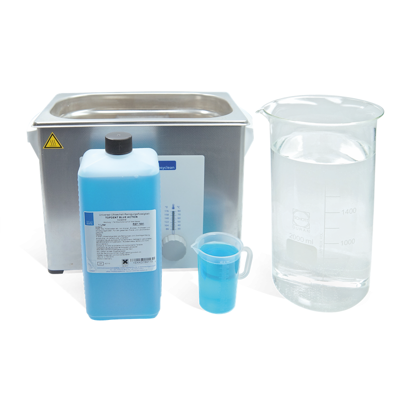 Liquide nettoyant à ultrasons Bleu Action 1 et 5 litre - KKD TOPDENT