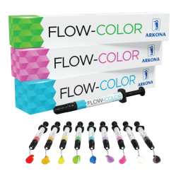 Flow - color Composite fluide micro-hybride photo-polymérisable, pour la restauration dentaire 1g - ARKONA