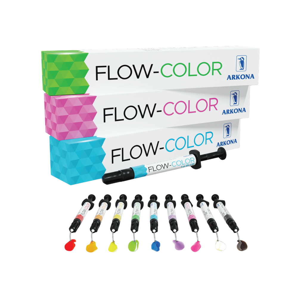 Flow - color Composite fluide micro-hybride photo-polymérisable, pour la restauration dentaire 1g - ARKONA