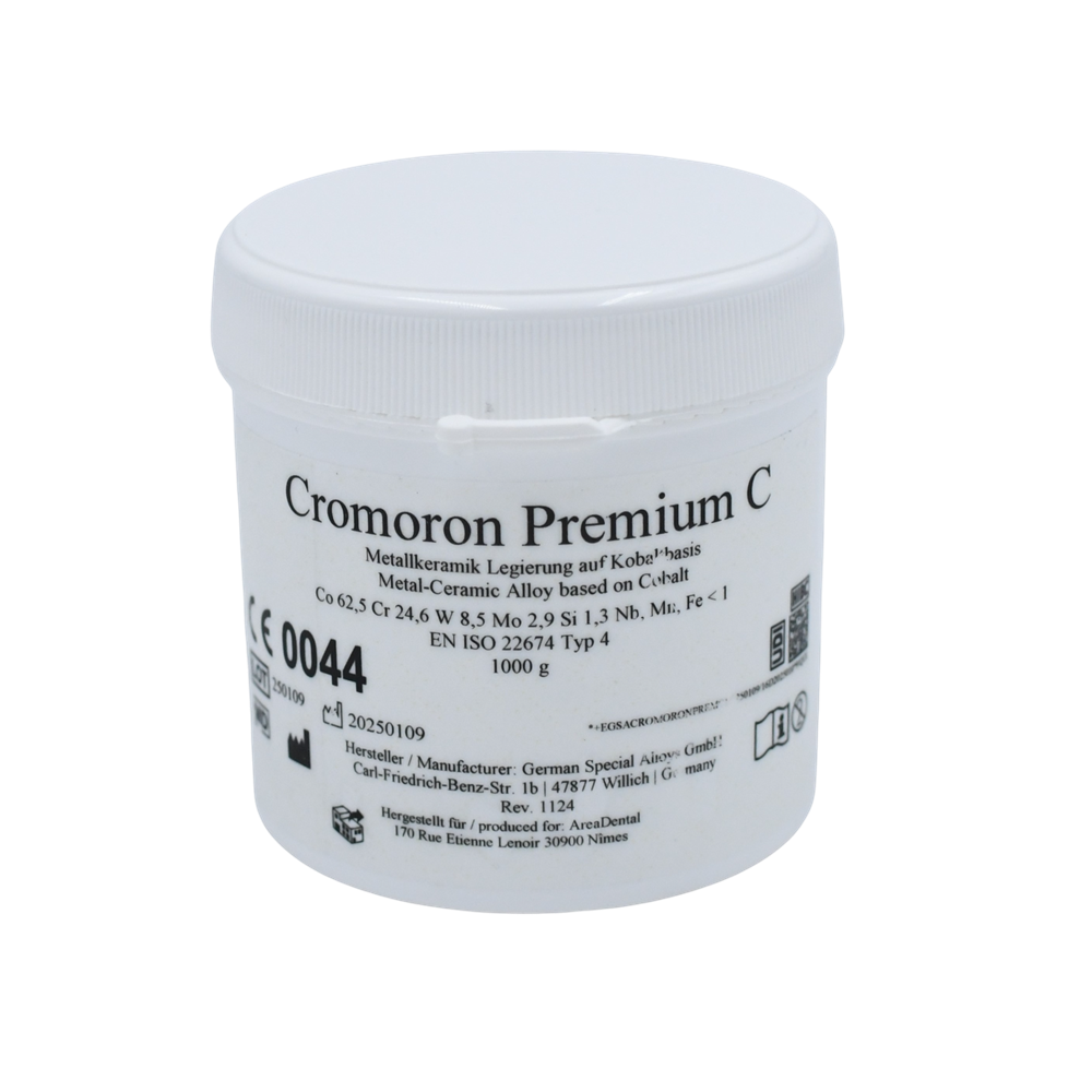 Alliages dentaire Cobalt chrome pour céramiques cromoron premium  C 1 kg - CROMORON