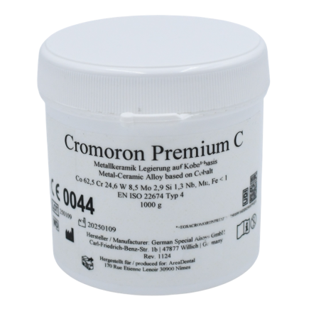 Alliages dentaire Cobalt chrome pour céramiques cromoron premium C 1 kg - CROMORON
