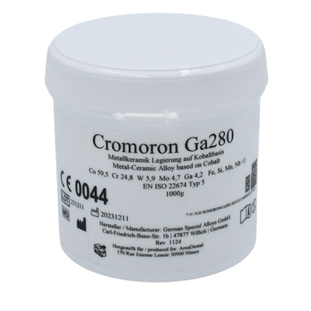 Alliages dentaire Cobalt chrome pour céramiques 1 kg - CROMORON GA280