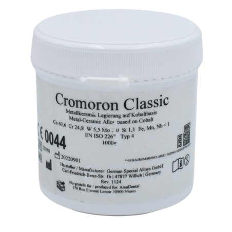 Alliages dentaire Cobalt chrome pour céramiques 1 kg - CROMORON CLASSIC