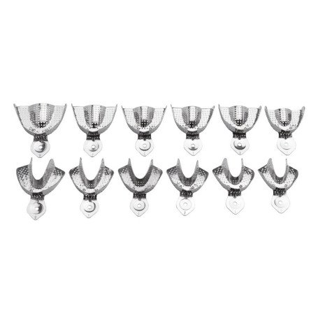 Pack de Porte d'empreintes acier inoxydable, perforés 12 pcs - LARIDENT