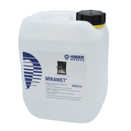 Liquide pour les poudres de pierre ponce Mirawet® 5 Litres - HAGER & WERKEN