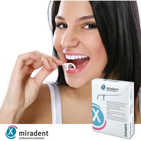 Cure-Dents Soie Dentaire Combiné Blanc Miradent 30 Pièces - HAGER & WERKEN