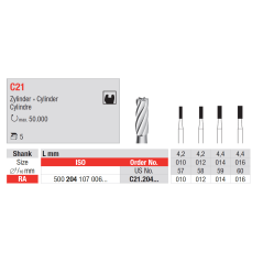 Fraise de retrait des résidus de colle C21 Type RA 5 pièces - EDENTA