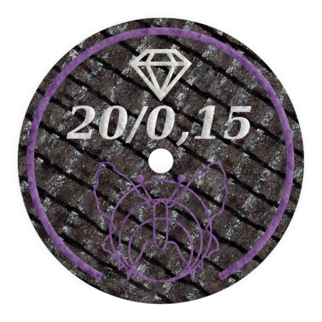 Disques renforces à séparer en diamant pour porcelaine et zircone 20 pièces - MOTYL