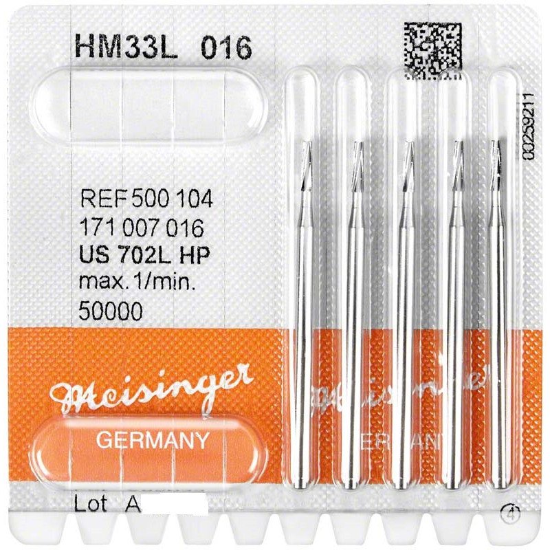 Fraises dentaire fissures HM33L 5 pièces - Hager & Meisinger GmbH