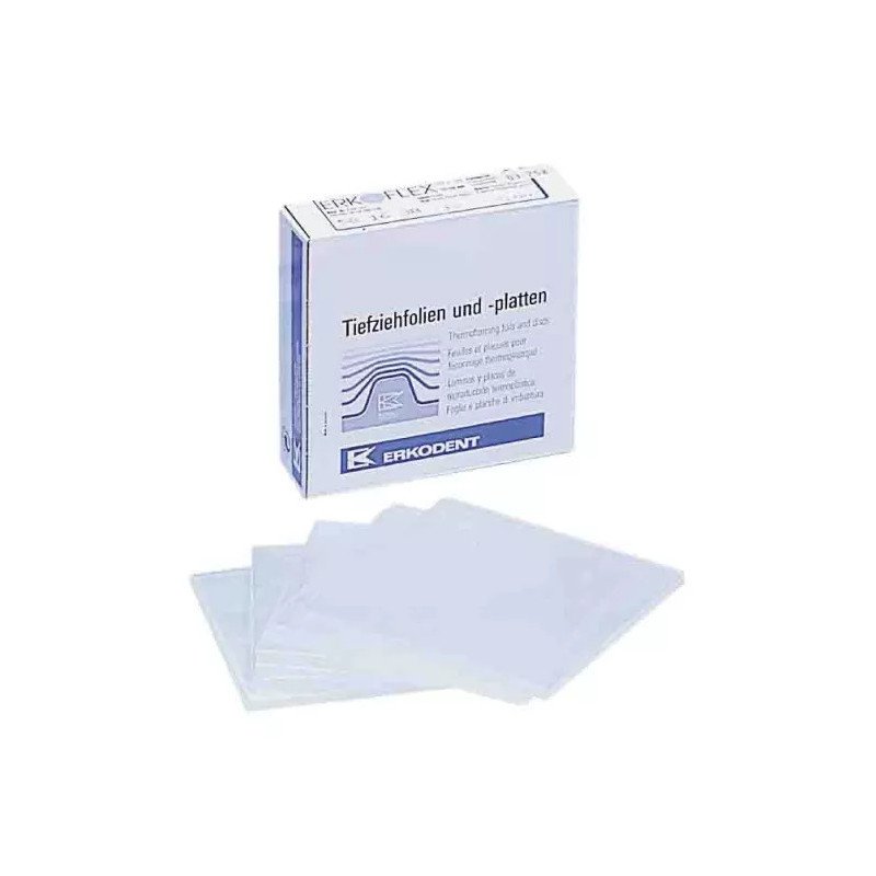 Erkoflex 125 x 125 mm carre, transparente 10 pcs - ERKODENT