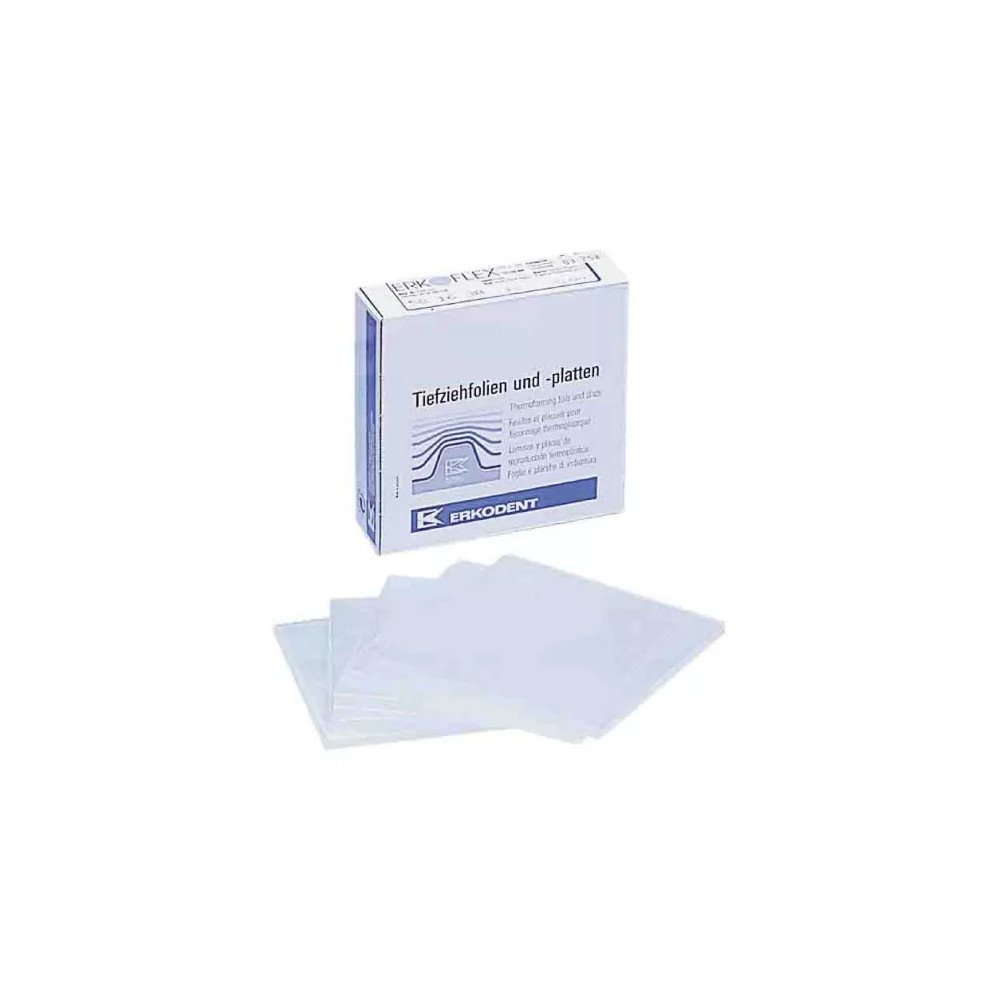 Erkoflex 125 x 125 mm carre, transparente 10 pcs - ERKODENT