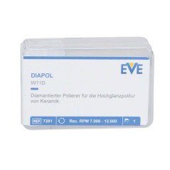 Polissoir gris fin, RA, figure petite pointe, 3 x 7,5 mm - EVE