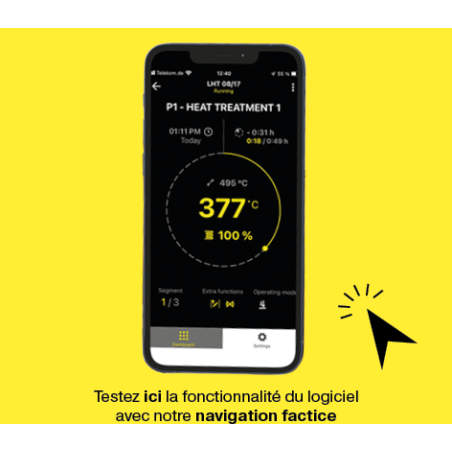 Four à céramique sous vide avec table élévatrice VL - NABERTHERM