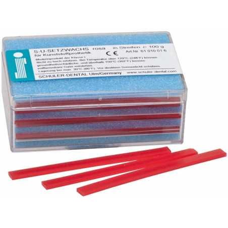 Cire de fixation Rose 100g S-U-SETZWACHS - SCHULER DENTAL