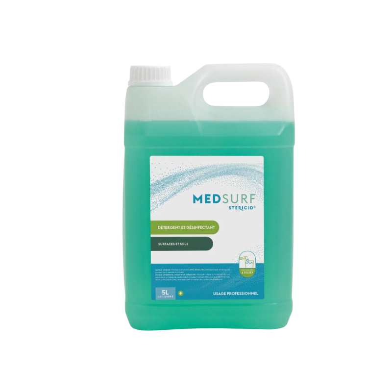 Détergent désinfectant pour les sols et surfaces Bidon de 5 L - STERIDIS