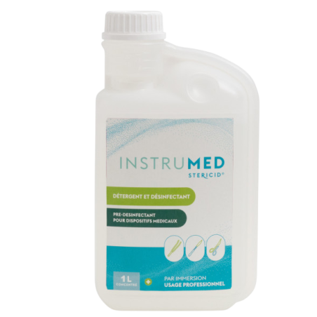 Détergent & Désinfectant Instrumed Stericid - Pour dispositifs médicaux - Bidon 1 L - STERIDIS
