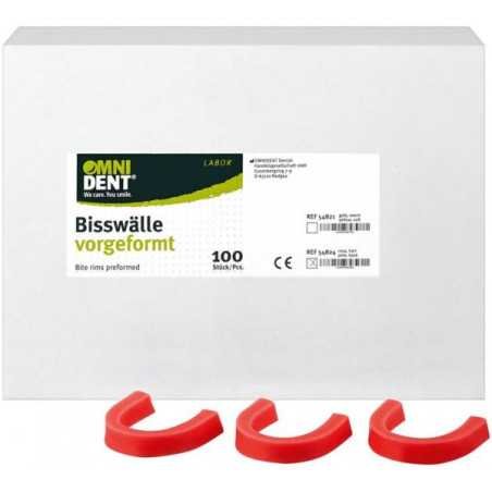 Cire en arcade pack de 100 pcs couleur rouge - OMNIDENT