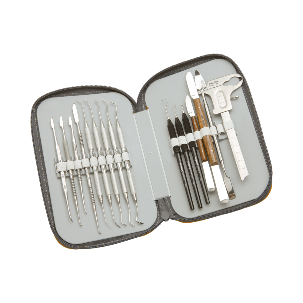 Trousse instruments laboratoire dentaire kit étudiant S6811-2 - ASA DENTAL