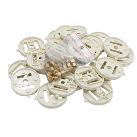 Plaques de montage plastiques x 24 + écrous x 10 pour Quick Perfect- FAG DENTAIRE