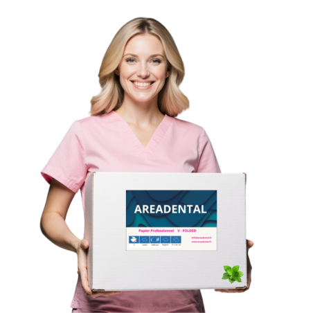 Serviette 33 x 33 / 2 plies carton 2000 pcs ( 8 x pack de 250 pcs ) - AREADENTAL