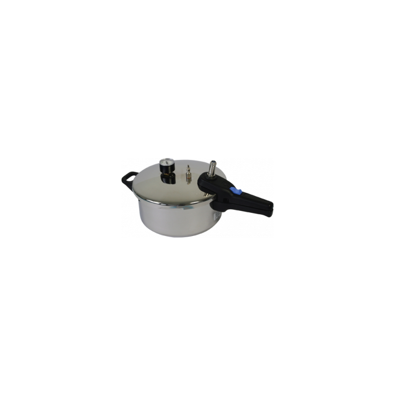 Pot / casserole à pression AQUA version acier inoxydable 4,5 l avec accessoires - AL DENTE