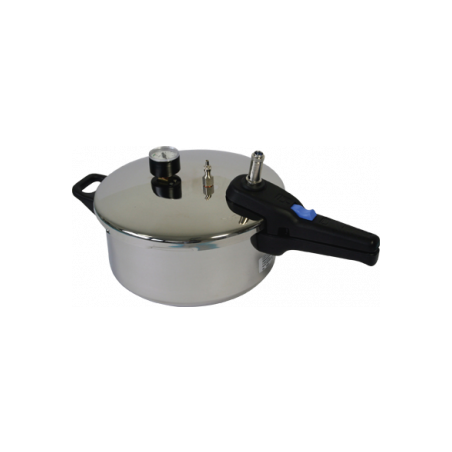 Pot / casserole à pression AQUA version acier inoxydable 4,5 l avec accessoires - AL DENTE