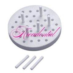 Plateau de cuisson four dentaire Ø 60mm avec 20 pinces - AREADENTAL