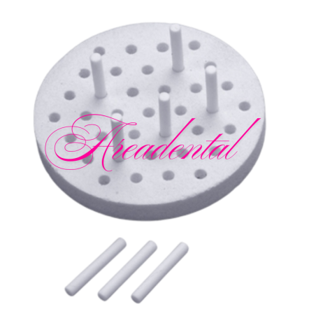 Plateau de cuisson four dentaire Ø 60mm avec 20 pinces - AREADENTAL