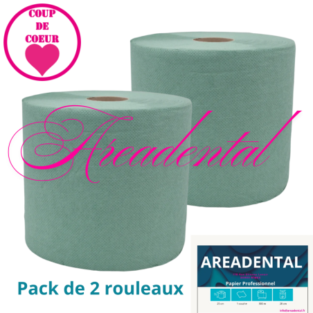 Essuyage Papier 2 x Bobines Essuie Tout 300 m- AREADENTAL