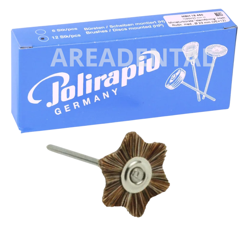 Brosses miniatures, en forme d’étoile 12 pcs - POLIRAPID Brosses miniatures, en forme d’étoile 12 pcs - POLIRAPID