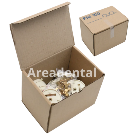 Plaques de montage plastiques x 24 + écrous x 10 pour Quick Perfect- FAG DENTAIRE