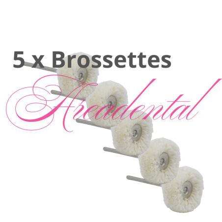 Brossettes miniatures montés, poils douces Ø 25 mm 5 pcs - AREADENTAL