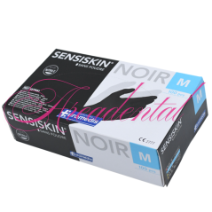 Gants noir pour cabinet dentaire en nitrile sans poudre 100 pcs - EUROMEDIS