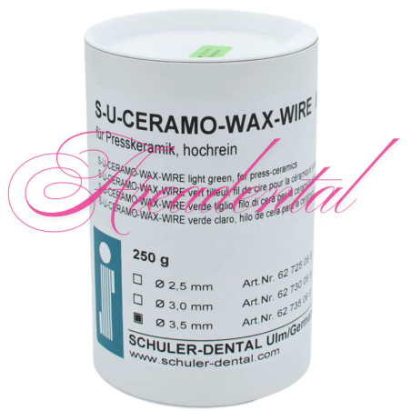 Fil de cire SU-CERAMO-WAX-WIRE, vert citron - SCHULER DENTAL