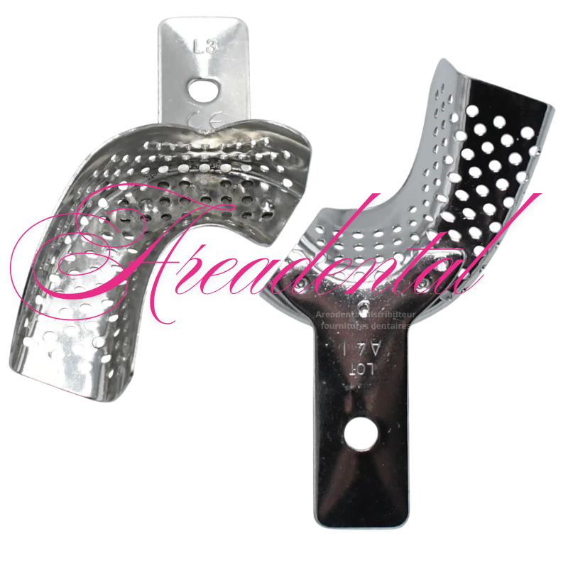 Demi Porte empreintes en acier inoxydable perforé - LARIDENT Demi Porte empreintes en acier inoxydable perforé - LARIDENT