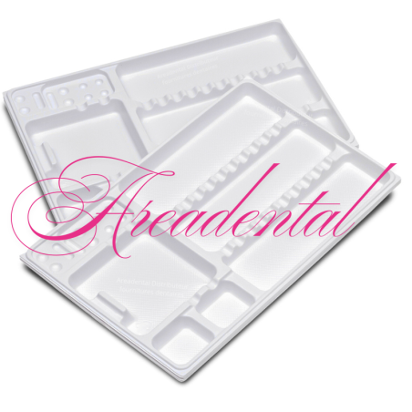 Grand plateau jetable en plastique polystyrène 50 pcs - Larident