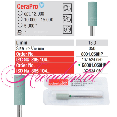 Polissoir CeraPro très efficace bague verte - EDENTA
