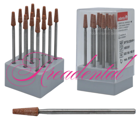 Fraises polissoirs abrasifs à liant céramique 12pcs - EDENTA