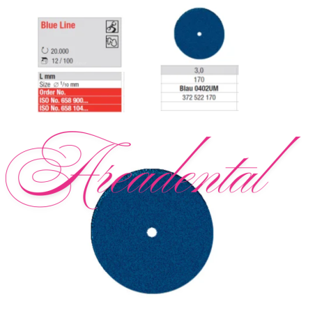 Blue line polissoirs universels 12 pcs - EDENTA